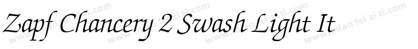 Zapf Chancery 2 Swash Light Italic字体转换
